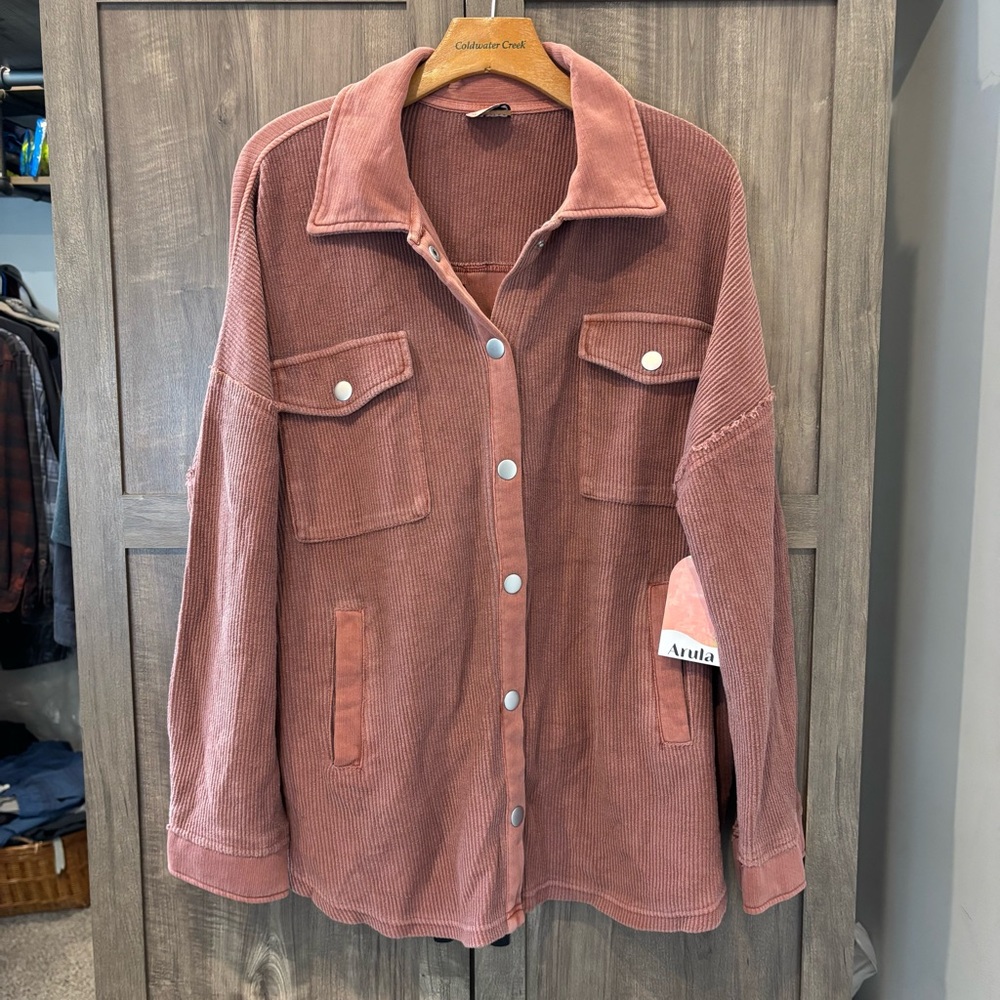 ARULA Corduroy Jacket in Dusty Rose